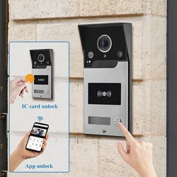 ออดวิดีโออินเตอร์คอม 1080P Tuya 120 °   ความละเอียดสูง Home Intelligence WiFi Doorbell โทรศัพท์มือถือระยะไกลปลดล็อคประตู