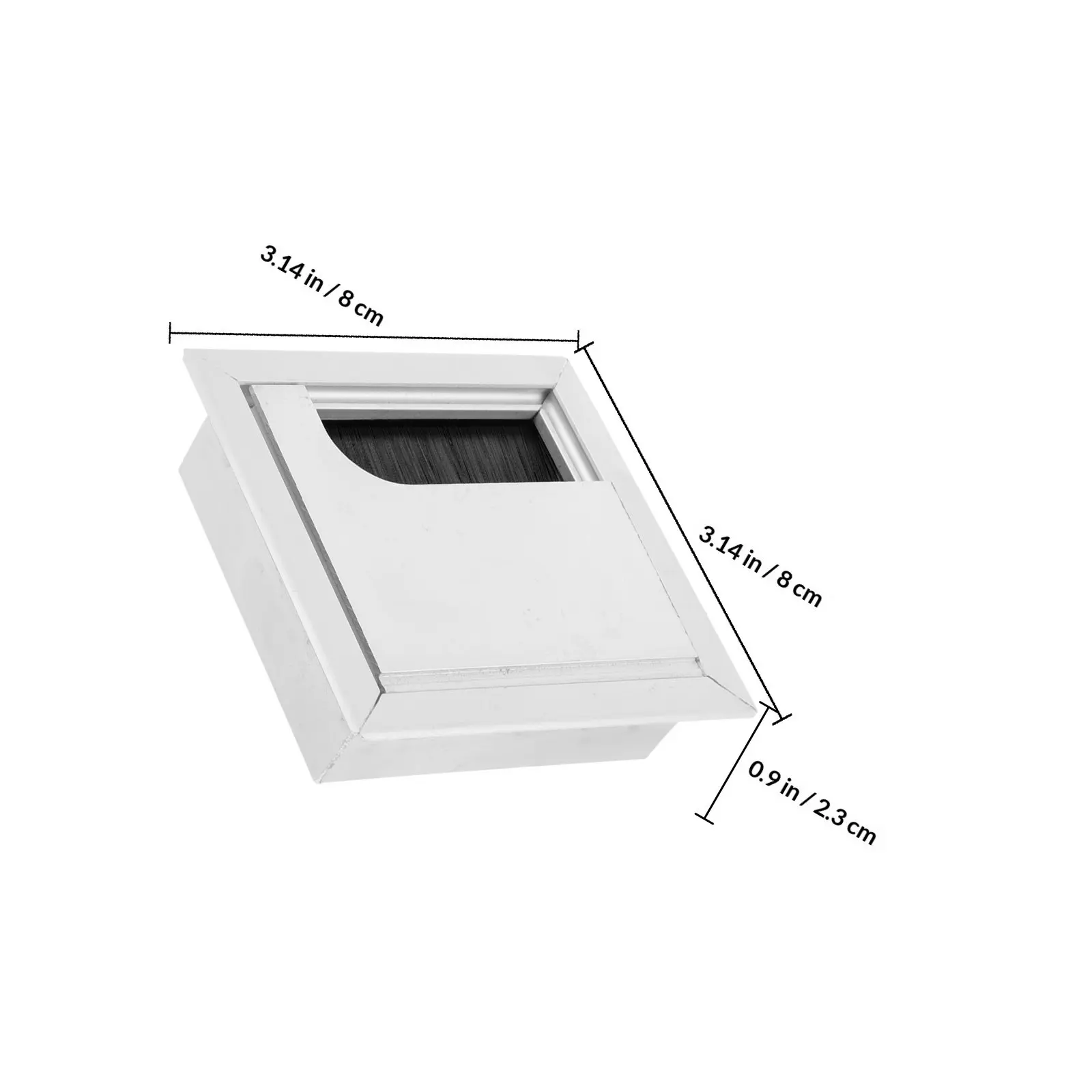 Aluminum Alloy Desk Grommet Box Silver Desktop Cover Cord Organizer for Pc Wire Management Tidy