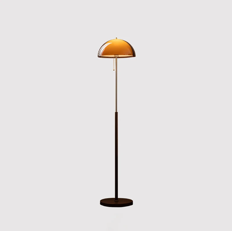 Dark Brown Acrylic Lampshade Floor Lamp E27 Bulb