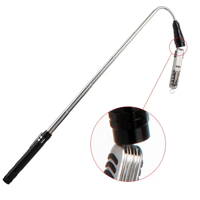 360 Degree Flexible LED Flashlight Magnetized Head Telescopic 3 LED Torch Flashlight Magnetic Pick Up Tool Lamp Light