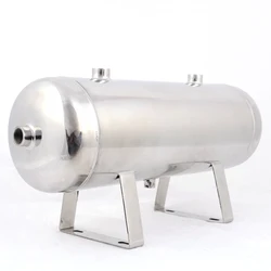 10L Stainless Steel Mirror Horizontal Air Storage Tank Vacuum Buffer Air Pressure Tank Can Be Customized