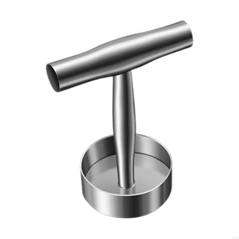 T-Handle Hamburger Patty Maker with Flat Pressing Plate for Ground Beef, Pork, Chicken, and Other Ground Meats at Barbecues Y5GB