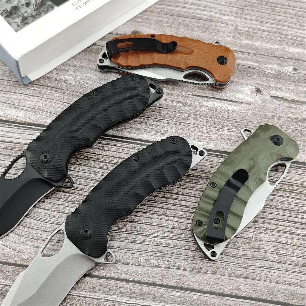 Kiku XR Folding Pocket Knife High Quality G10 Handles Tactical Hunting Knife Self Defense Camping EDC Survival Knives