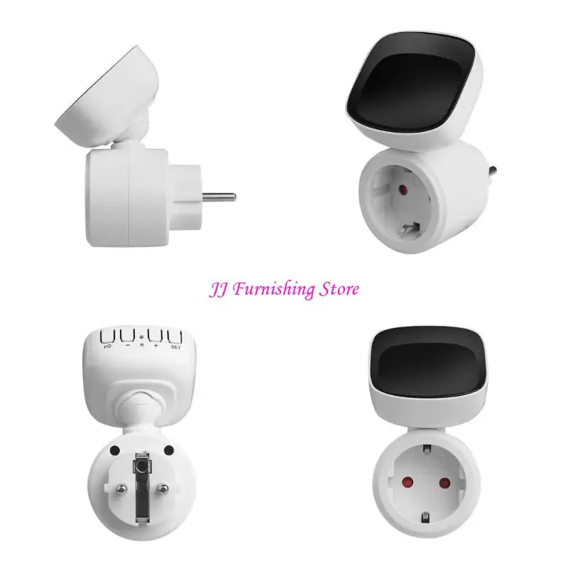 A9LB Electronic Digital Timer Switches Socket Rotating Screen Digital Timer Socket