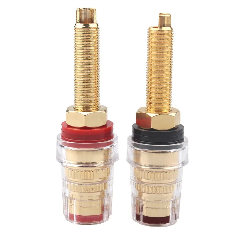 For Pure Copper Crystal Terminal, Long Column Audio, Power Amplifier Speaker Cable Banana Head