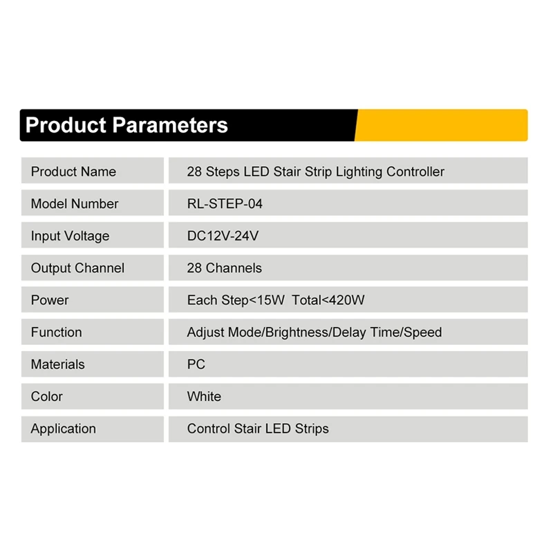 28 Steps Stair Light Controller With Remote- Reactive Lighting - Stair Lighting System - Automatic LED Stair Lighting