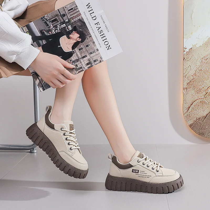 

Platform With Holes Shoes Size 40 Walking Spring Sneakers Maucassin Woman Sports Hospitality Sheos Topanky Life Products