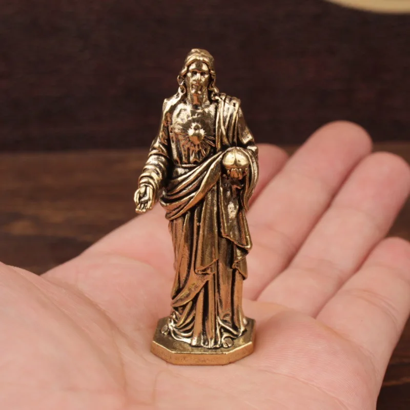 Brass Ornaments, Retro Jesus Figure Statue, Handicrafts, Creative Small Ornaments, Bronze Ornaments, Brass Ornaments