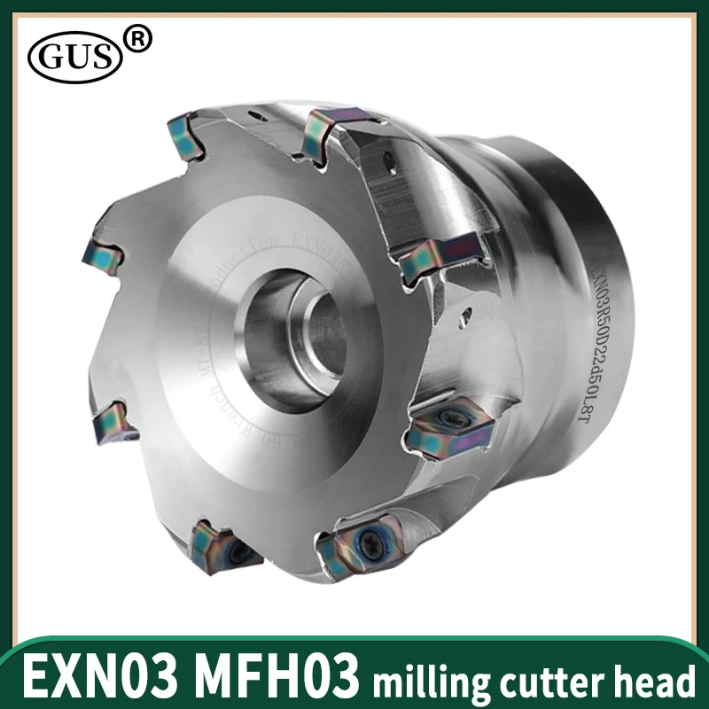 High Precision EXN03R MFH03 Fast Feed 40 50 63 80 Roughing Milling Cutter Head for LNMU0303ZER XLOGU030310ER Insert Lathe Parts