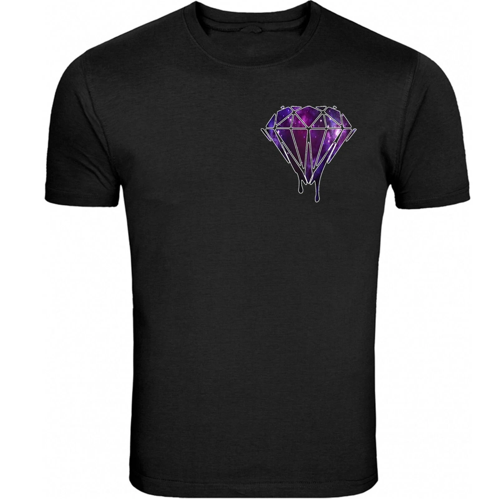 

Футболка Galaxy Melting Diamond унисекс, футболка из плотного хлопка, футболка от S до 4XL, элитная роскошь для мужчин и женщин, топ Y2k