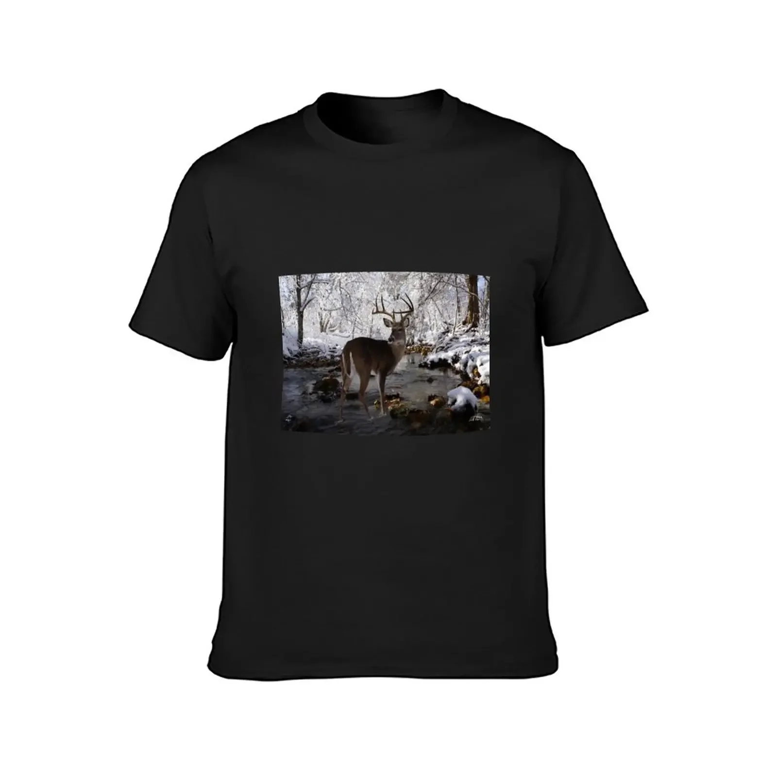 Winter Whitetail T-Shirt plus sizes korean fashion Short sleeve tee men