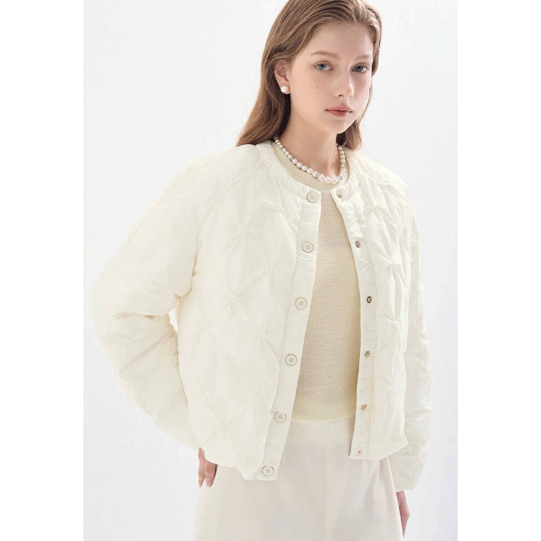 

Lemon Cheese LAN25 Зимняя антивозрастная универсальная круглая куртка с вышивкой букв Ne, женская джинсовая куртка для поездок на работу