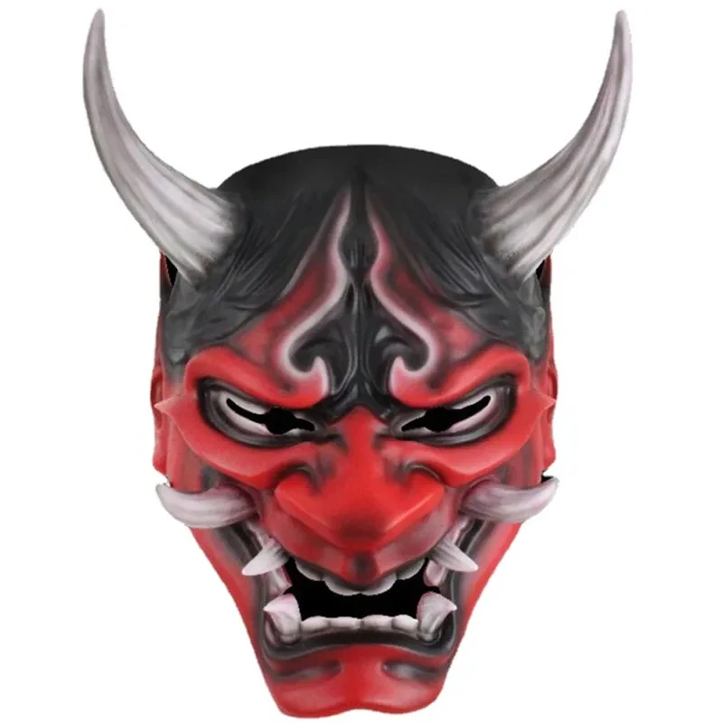 

OPResin Japanese Samurai Demon Halloween Party Game Theme Costume Prajna Cosplay Mask Props 8f5d][