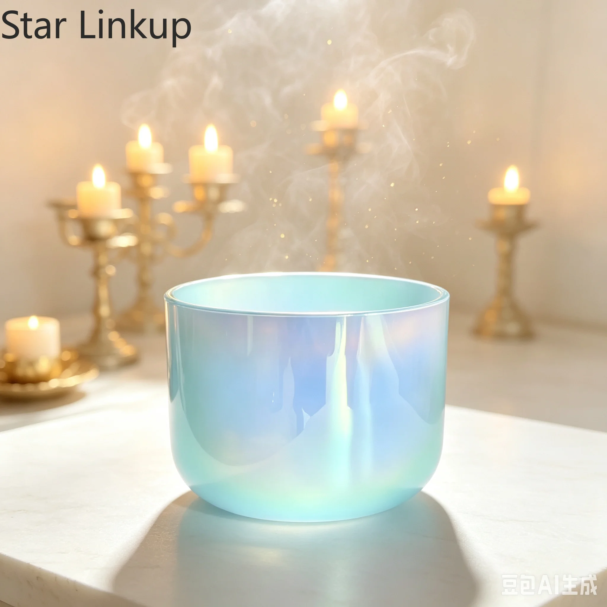 Star Linkup Cosmic Blue Alchemy Crystal Singing Bowl 6 Inches, Premium Sound Vessel to Relieve Anxiety & Calm Mind During Meditation and Sound Healing Sessions
