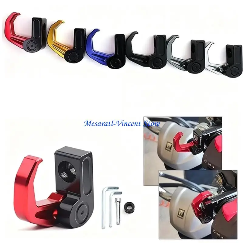 A70F Universal Motorcycle Handlebar Mounting Bracket Motorbike Aluminum Hanger Hook
