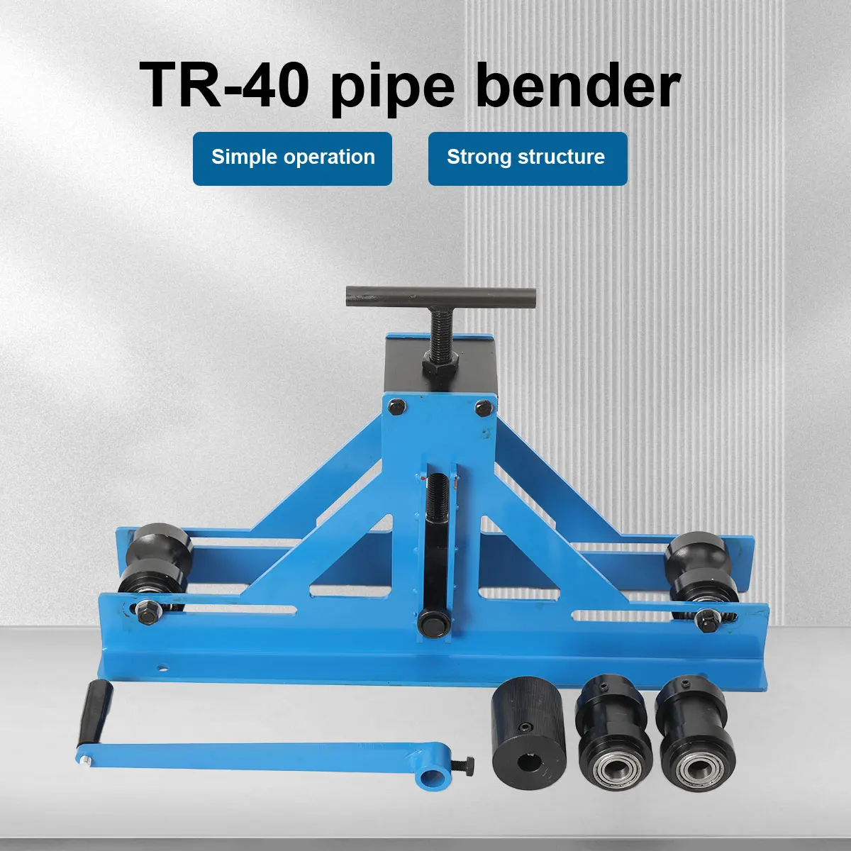 TR-40 Piegatrice Manuale per Tubi, Utensile Regolabile per Piegatura e Arrotolamento di Tubi Quadrati e Rettangolari, Robusto, per Tubi in Acciaio Dolce, Tubi in Rame e Tubi in Alluminio