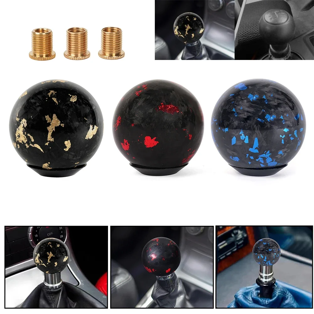 

Forged Carbon Fiber Gear Shift Knob With Aluminum Alloy Base Fits For Most Automatic Transmission Vehicles Compatible With