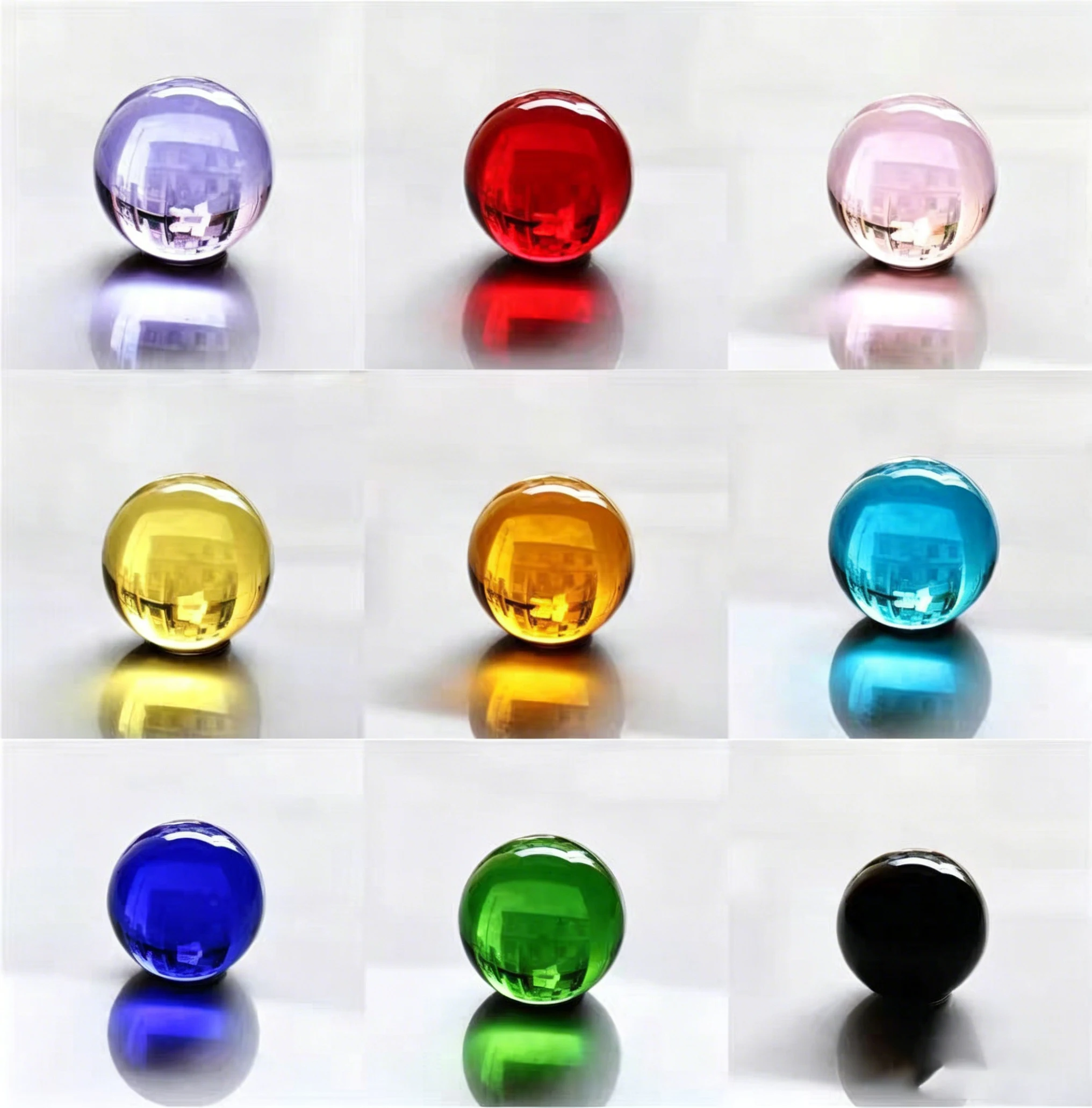 Dia 20-50mm Colorful Crystal Glass Smooth Hanging Ball Chandelier Prism Pendant for Wedding Hotel Home Door Lighting Parts Decor