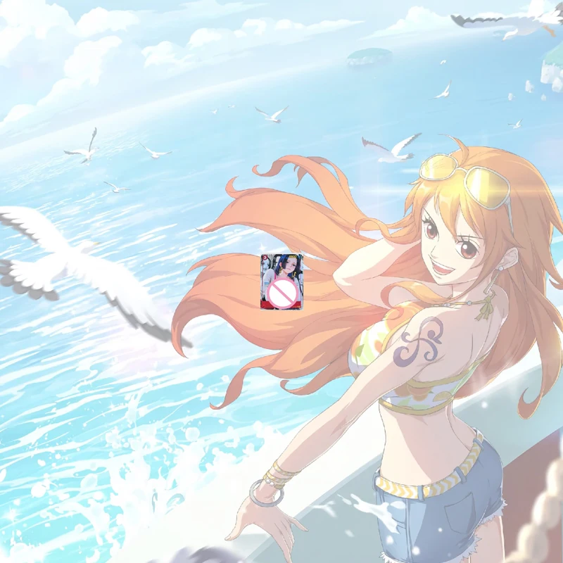 Anime One Piece Diy Homemade Flashcards Nami Boa Hancock Nami Shirahoshi Nico Robin Nefertari D Vivi Yamato Collectible Cards