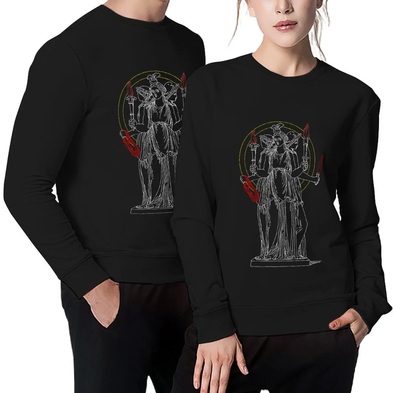 

Hekate, Goddess of Magic Pullover men's clothes aesthetic clothing men's winter sweater men wear hooded sweatshirts