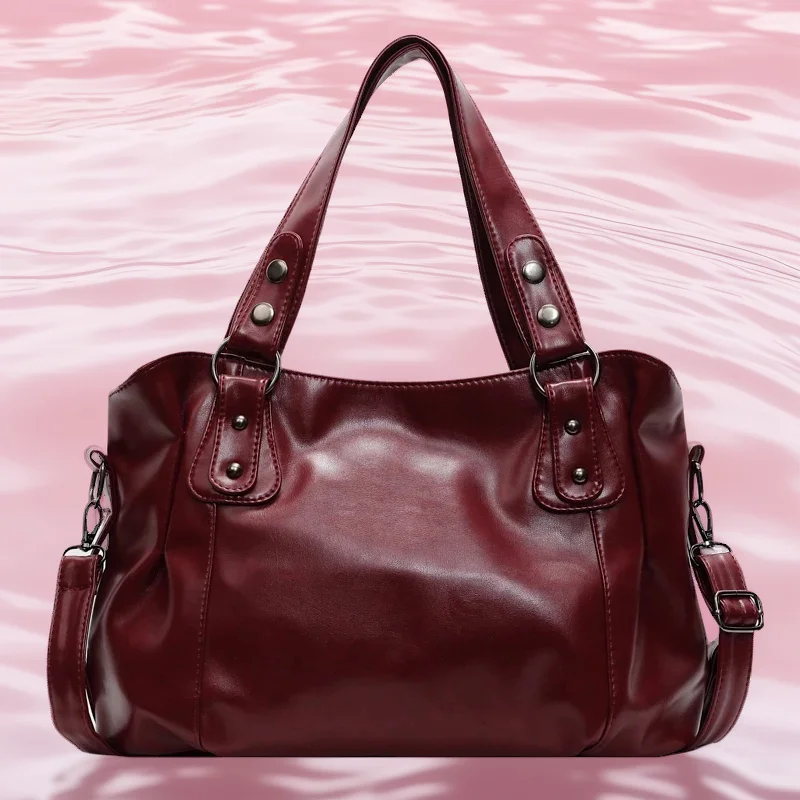 

Роскошная женская сумка через плечо в стиле ретро — большая вместительная сумка из мягкой искусственной кожи, классическая однотонная сумка через плечо