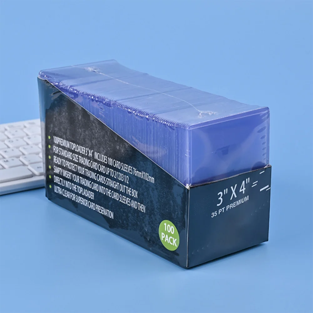 100PCS 3 In X 4 In Baseball Card Protector 35 PT Toploads for Cards Card Sleeve Protector for Sports Cards Trading Cards