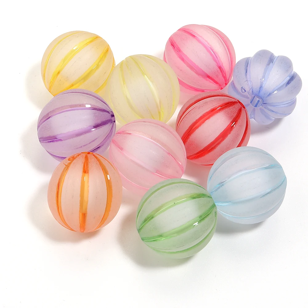 10–100 Stück 8/10/12/16/20 mm bunte Kürbis-Acrylperlen, runde lose Perlen für DIY-Schmuckherstellung, Armbänder, Halsketten, Zubehör – Detail 12