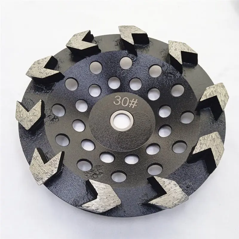 BAAG-Arbor Metal Grinding Wheel 7 Inch Sintered Segment Grinding 30 Grit Disc 5/8