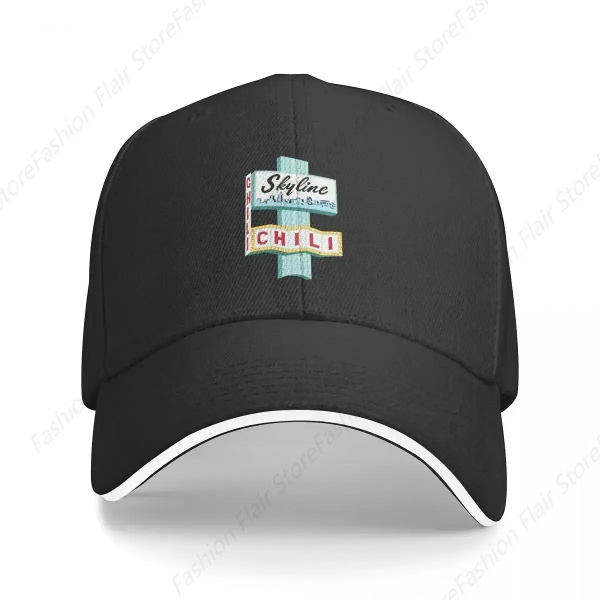 Cincinnati Skyline Chili Ludlow Ave Sign Baseball Cap funny hat beach hat hiking hats For Women Men's