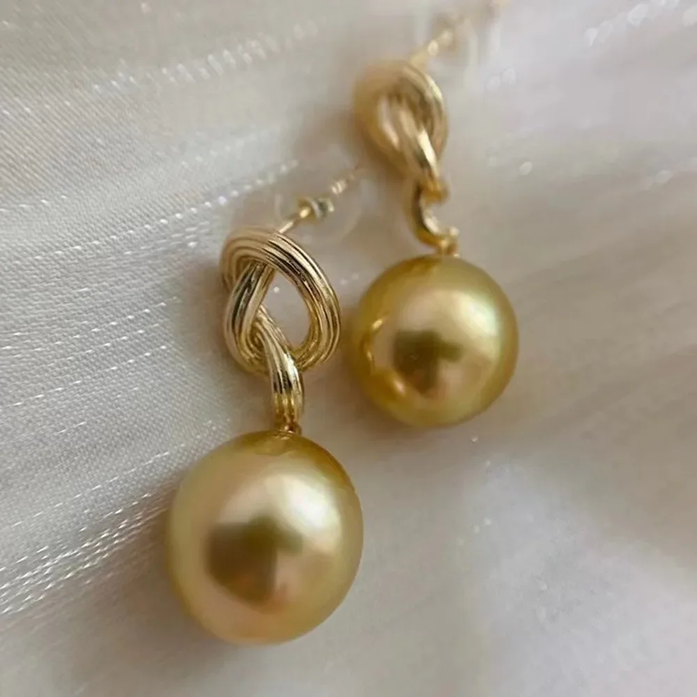 Gold-Plated Pearl Beads Stud Earrings Setting Base Diy Jewelry Making Findings&Components No Pearl E052