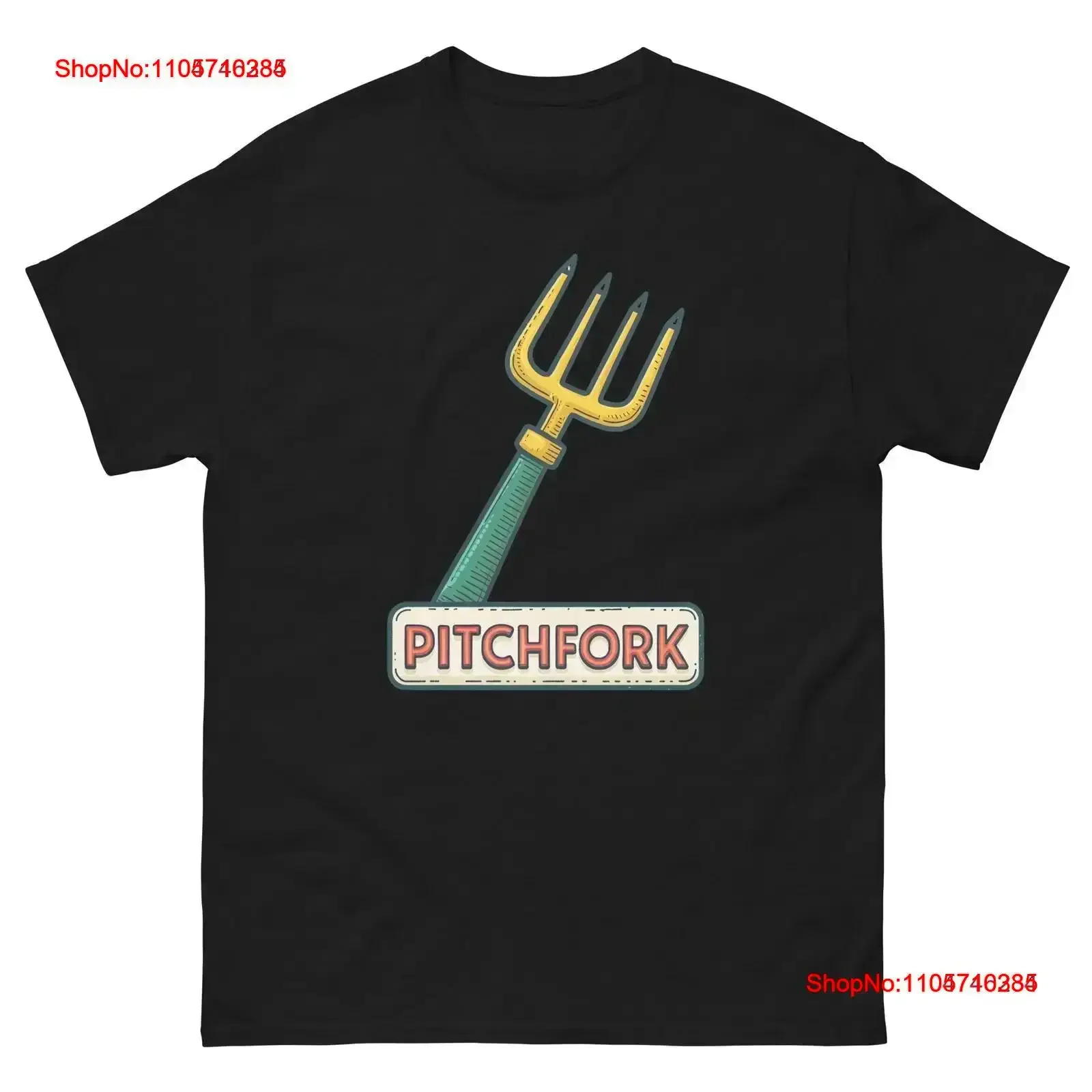 Pitch Fork Farming Rural Life Agriculture T Shirt vintage Washed Top For Everyday Wear Slightly graphic Casual Stylish Soft