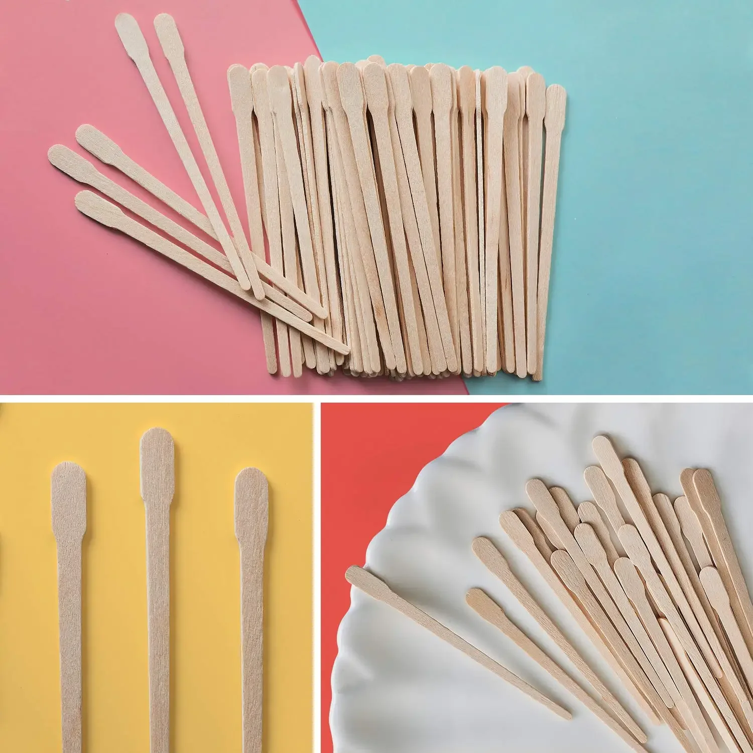 Beauty Hair Removal Wax Stick Professional Waxing Care Tool Wax Mixing Spatula Wooden Sheet for Salon Spa - view 6