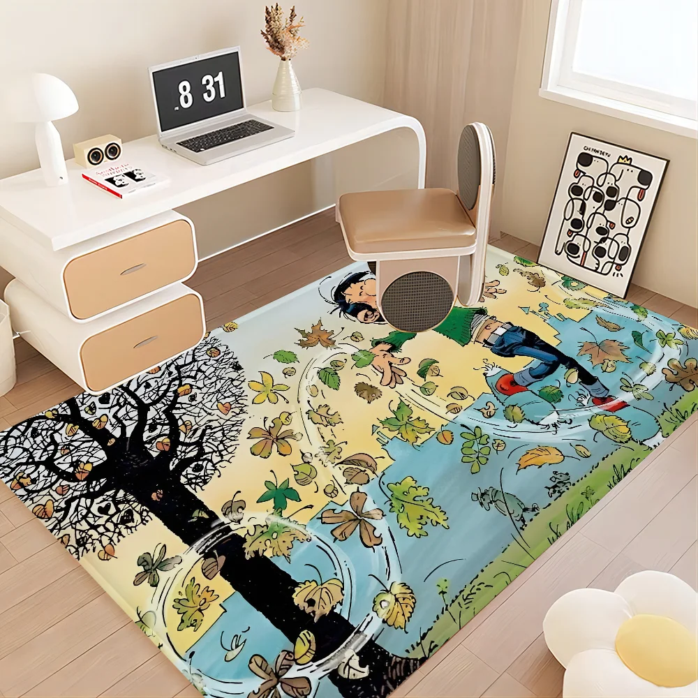 Gaston Lagaffe Floor Mat Floor Mat Non-Slip Laundry Room Mat Laundry Decor Balcony Child Living Room Household Carpets