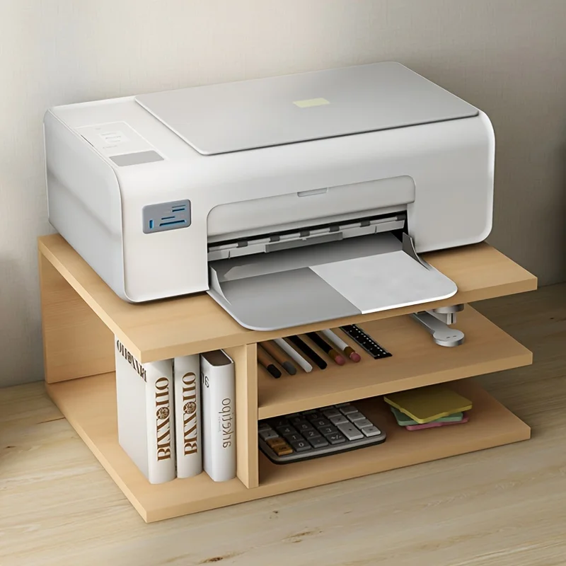 Stationery Storage Rack Desktop Printer Stand Tabletop File Paper Holder Document Storage Shelves Home Organizer Office Supplies