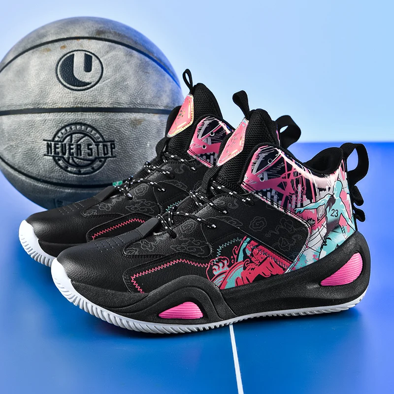 2024, Мужские Баскетбольные Кроссовки, Нескользящие, Износостойкие, Зимние Теплые Повседневные Кроссовки