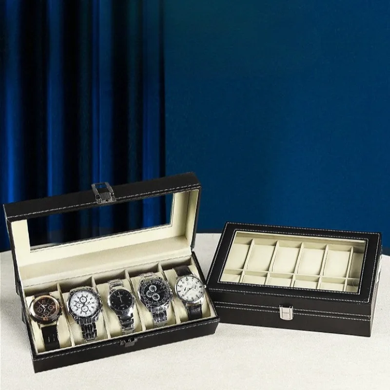 Dustproof Watch Boxes Leather Detachable Watch Box Multipurpose Desktop Watches Display Case Home Luxury Watches Storage Cases
