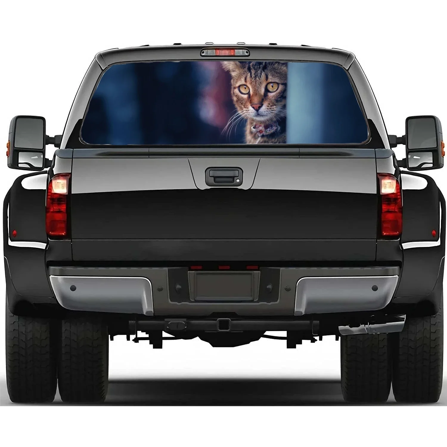 

cat animal cute Car Window Sticker Vinyl Translucent Display For Truck Car Wrap Vehicle Decal Sticker
