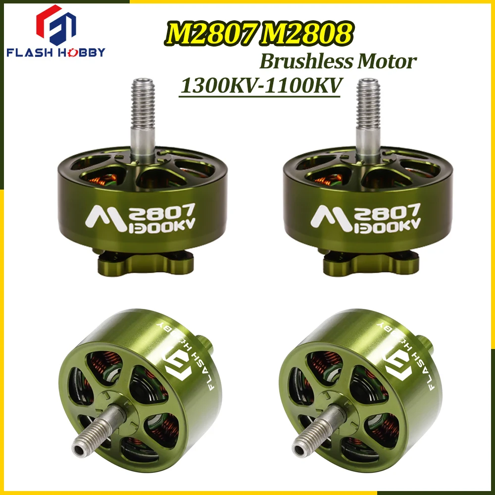 1PCS/4PCS FLASHHOBBY Mars M2807 1300KV M2808 1100KV 3-6S LiPo High Speed Brushless Motor for 7-8inch Long Range Drones DIY Parts