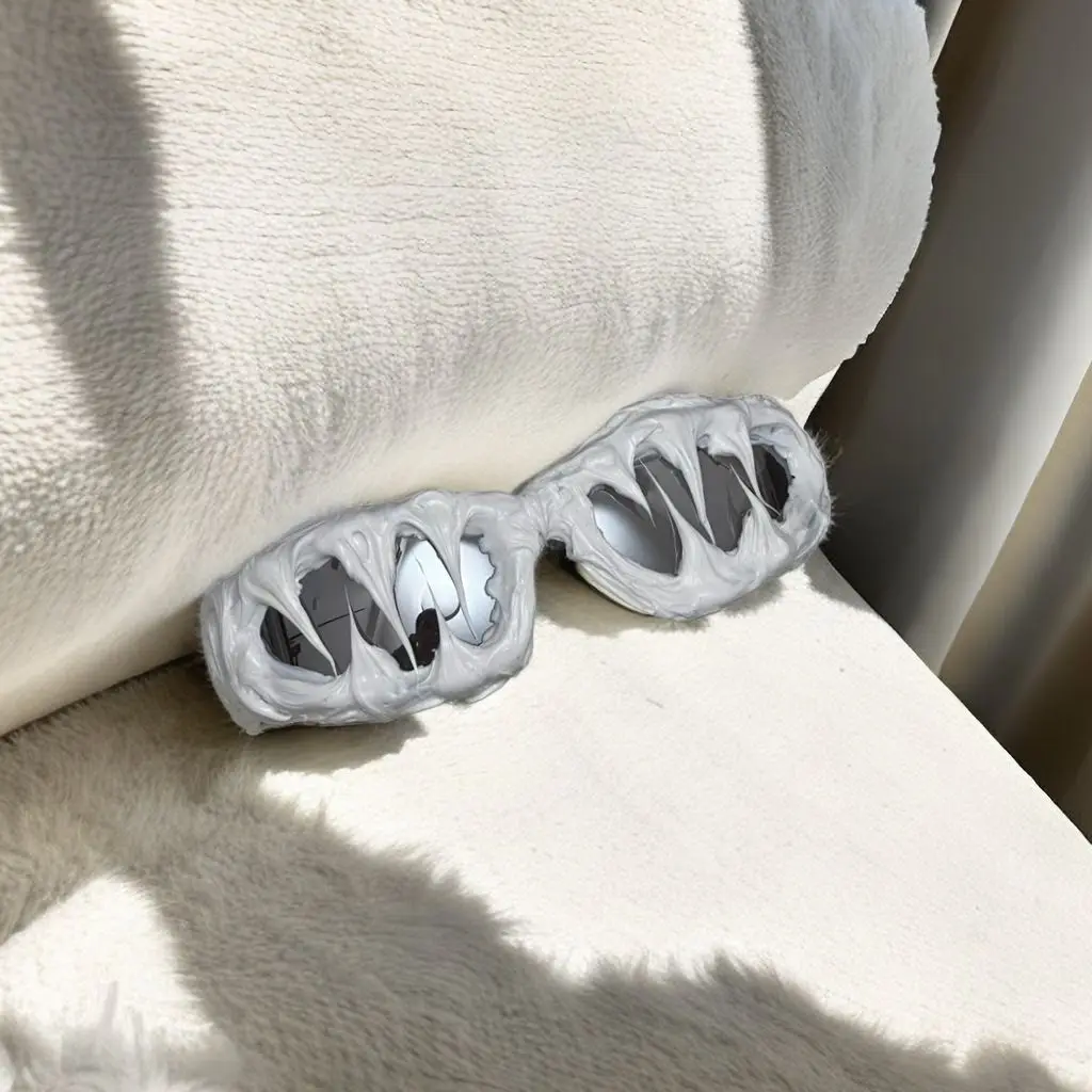 Unisex-Halloween-Dekorbrille, dunkle Serie, Tropfensonnenbrille, Haifischzähne, Avantgarde-Brille – Detail 6