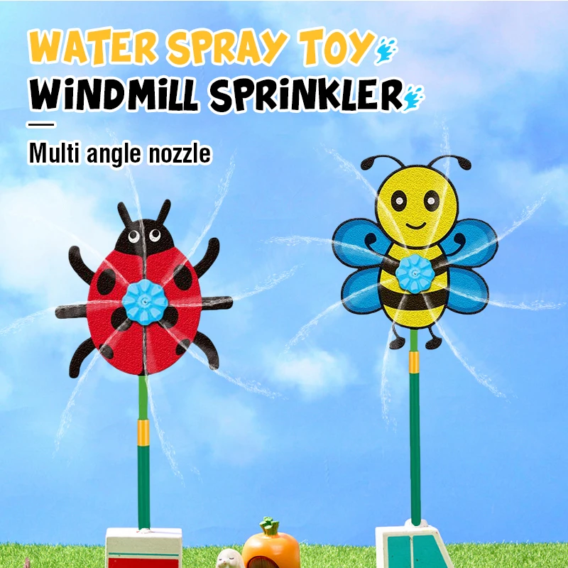 

Garden Sprinkler Flower Insects Shape Crazy Spin Sprinkler Rotating Water Spray Toy for Yard Lawn Watering Irrigation Tool Toy