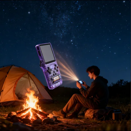 Imagen 2 del producto Consola portátil compacta Retro Gaming R36S, pantalla IPS de 35, sistema Linux, 64GB, 128GB, almacenamiento interno, miles de juegos