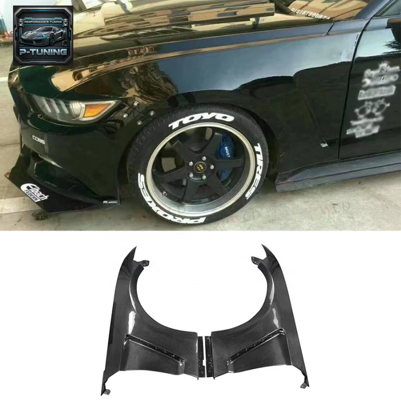 

New Carbon Fiber Fender 2015-2017 for Ford Mustang & 2018+ GT350 Style Front Side Air Vent Trim Bodykit