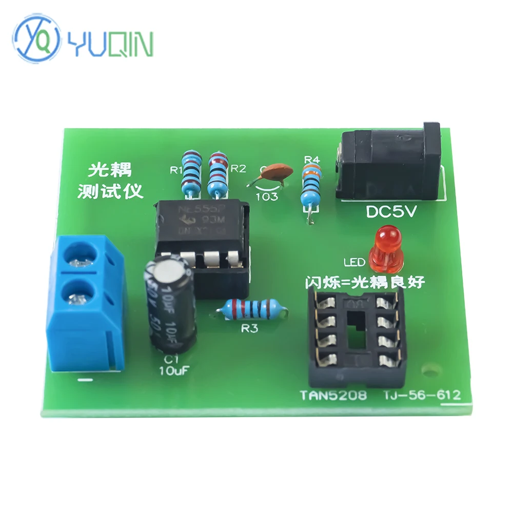 Optocoupler Tester Kit 555 Application Circuit Board Practice Welding DIY Electronic Product and Assembling Spare Parts