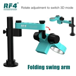 RF4 RF-FO19 Stereo Microscope Articulating Arm Rotatable Universal Stand Telescopic 360  Lifting Maintenance Detection Bracket