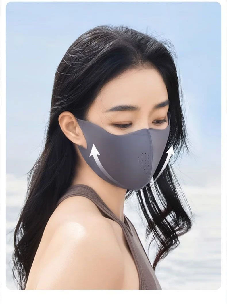 Kühlende Gesichtsmaske für Damen und Herren aus Eisseide – Leichte, waschbare, atmungsaktive Sommer-Gesichtsbedeckung für Autofahren, Radfahren und Sonnenschutz – Detail 13