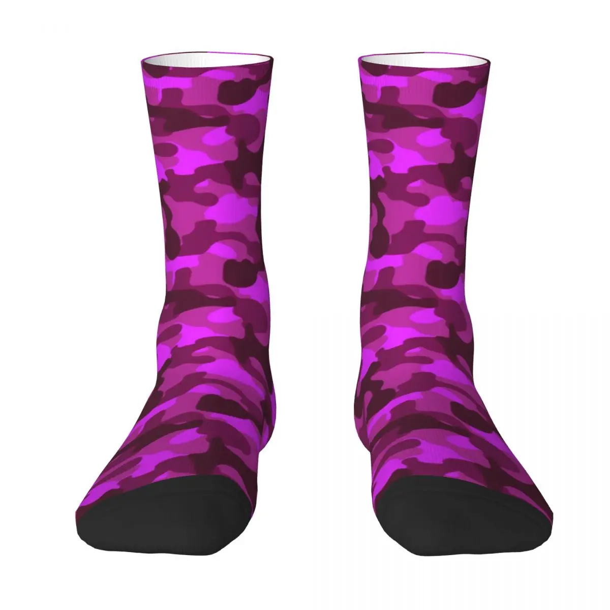 Army Camo Print Stockings Pink Camouflage Custom Modern Socks Autumn Non Slip Socks Girls Cycling Soft Socks