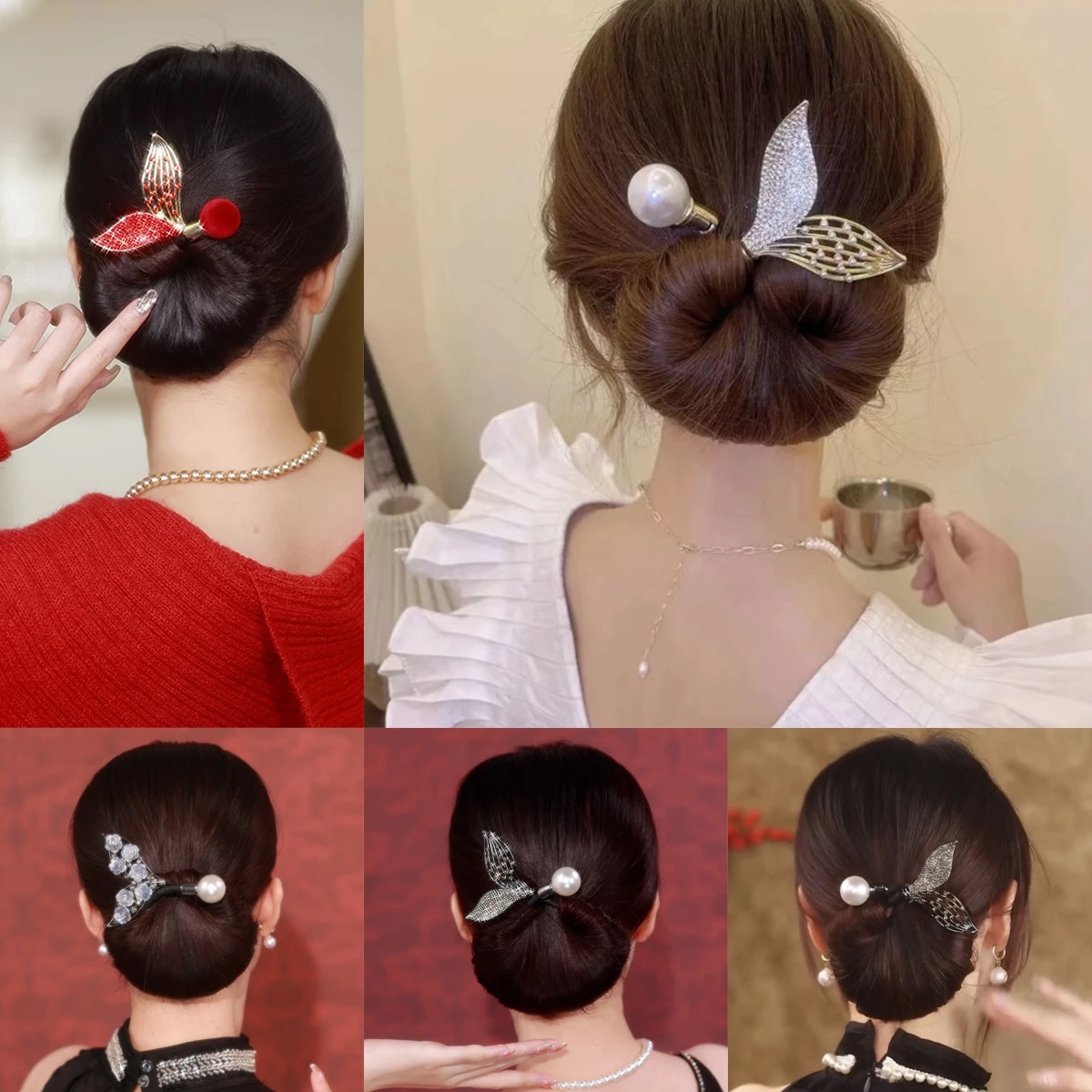 Headband Roller Women\'s Bow Rabbit Ear Magic Hairstyle Ring Accessories Hair Curler Donut Bun Maker Twisted Lazy Hairpin Tool