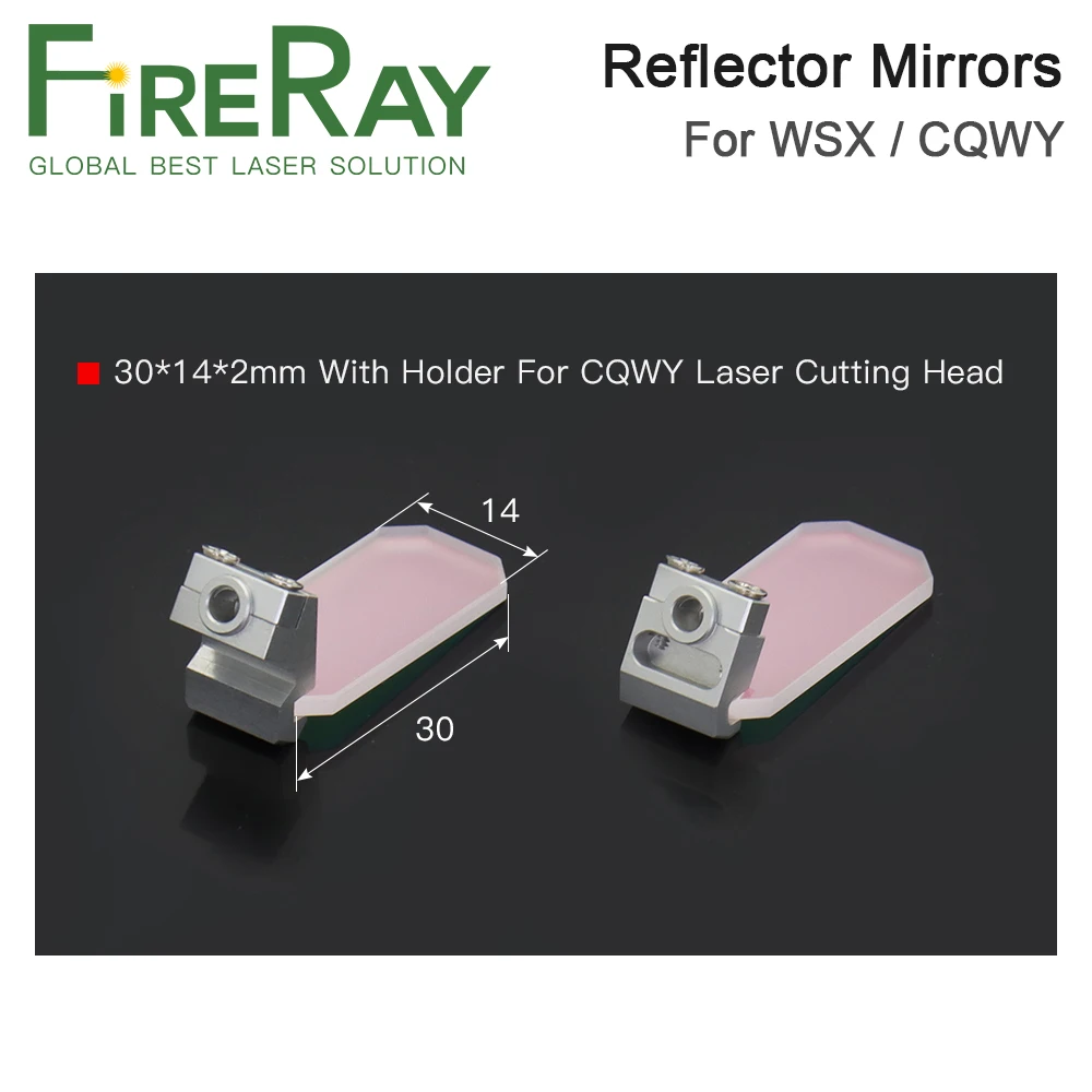 Imagem -04 - Fireray Laser Refletor Espelhos Soldador Cabeça de Corte Colimação Lente Reflexiva com Suporte Cqwy Sup20s t Wsx 30x14x2 mm