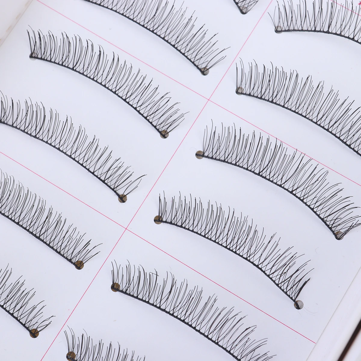60 pares de pestañas postizas con tallo de hilo de algodón, accesorios de maquillaje diario, aspecto Natural