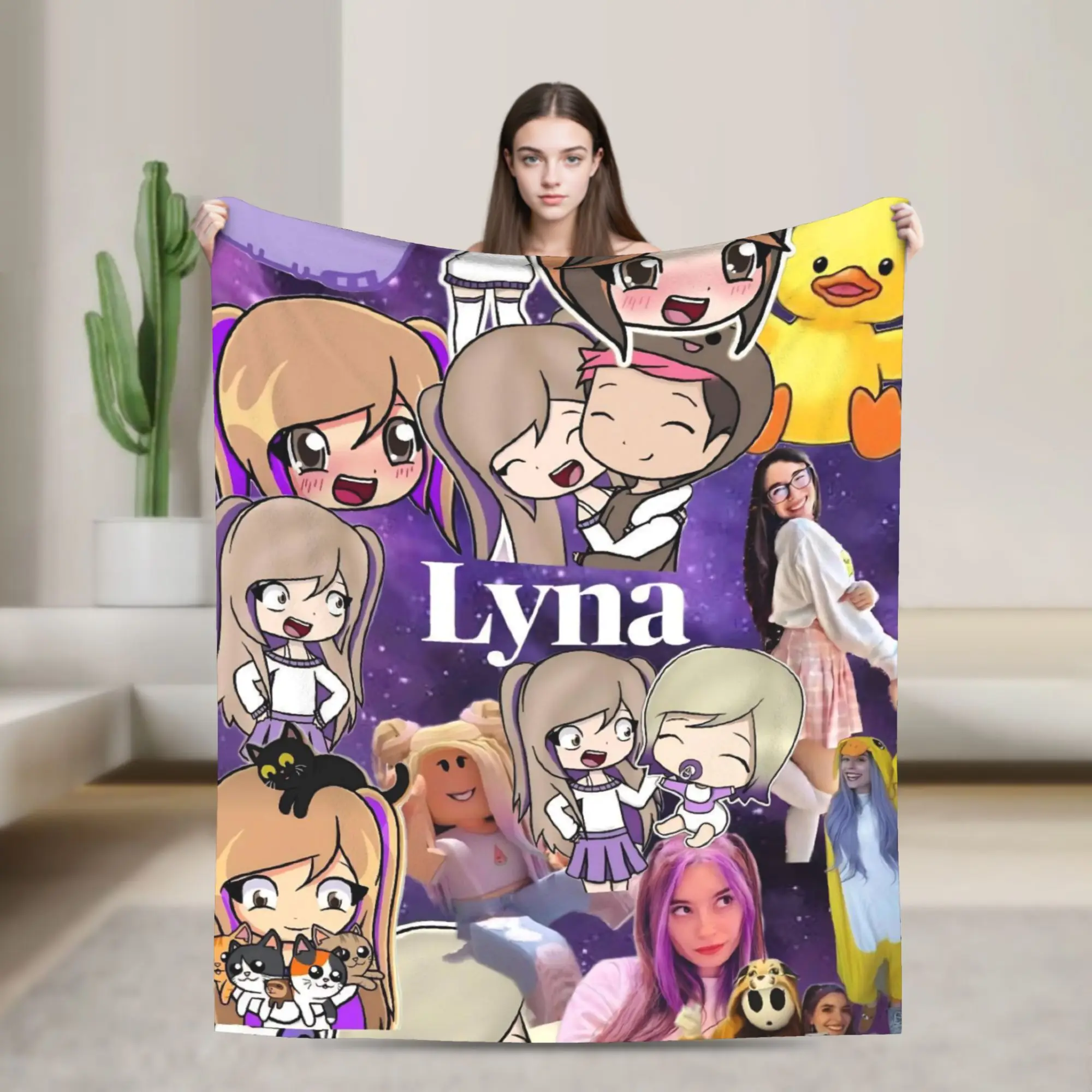 L-Lyna Vallejos Merch Blanket Super Soft Cozy  Throw Blankets for Couch 50x60 Inches Multiple Sizes Throws And Blankets